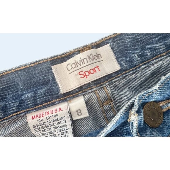 Vintage CALVIN KLEIN Sport Hi Waisted Mom Jean 80s / 90s Sz 24 - Picture 7 of 8